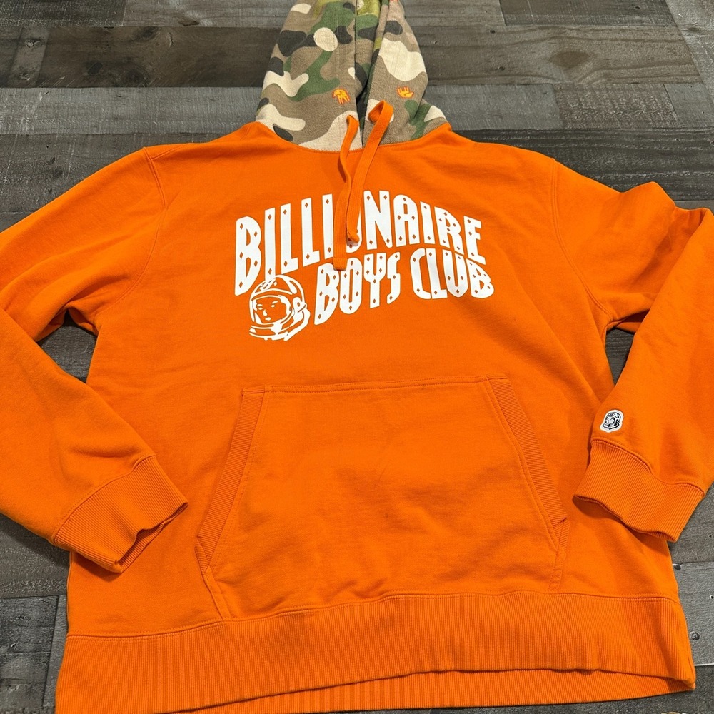 Og Billionaire Boys Club Hoodie Sz 2XL Orange and Camo BBC